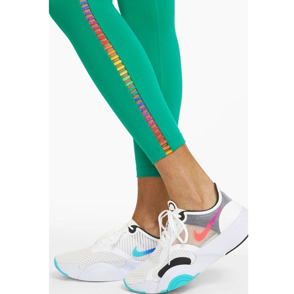 NIKE Dri-FIT One Rainbow Ladder Performance Ankle Leggings 🌈